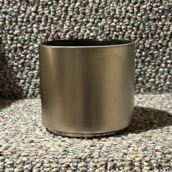 2014 Starbucks Stainless Steel Silver Coffee Mug White Logo Embossed 14oz - Picture 2 of 7